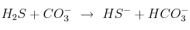 H_2S + CO_3^-\ \to\ HS^- + HCO_3^-