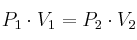 P_1\cdot V_1 = P_2\cdot V_2