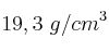 19,3\ g/cm^3