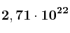 \bf 2,71\cdot 10^{22}
