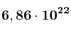 \bf 6,86\cdot 10^{22}