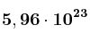 \bf 5,96\cdot 10^{23}