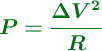 \color[RGB]{2,112,20}{\bm{P = \frac{\Delta V^2}{R}}}