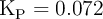 \ce{K_P} = 0.072