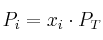 P_i = x_i\cdot P_T