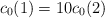 c_0(1) = 10c_0(2)