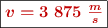 \fbox{\color[RGB]{192,0,0}{\bm{v = 3\ 875\ \textstyle{m\over s}}}}