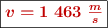 \fbox{\color[RGB]{192,0,0}{\bm{v = 1\ 463\ \frac{m}{s}}}}