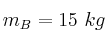m_B = 15\ kg