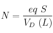 N = \frac{eq\ S}{V_D\ (L)}