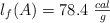 l_f(A) = 78.4\ \textstyle{cal\over{g}}