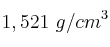 1,521\ g/cm^3