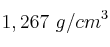 1,267\ g/cm^3