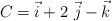 C = \vec i + 2\ \vec j - \vec k