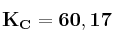 \bf K_C = 60,17