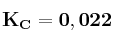 \bf K_C = 0,022