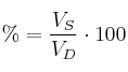 \% = \frac{V _S}{V_D}\cdot 100