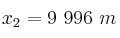 x_2 = 9\ 996\ m