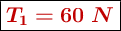 \fbox{\color[RGB]{192,0,0}{\bm{T_1 = 60\ N}}}