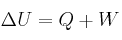 \Delta U = Q + W