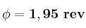 \bf \phi = 1,95\ rev