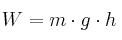 W = m\cdot g\cdot h