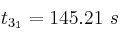 t_{3_1} = 145.21\ s