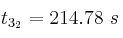 t_{3_2} = 214.78\ s