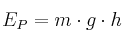 E_P = m\cdot g\cdot h