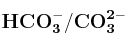 \bf HCO_3^-/CO_3^{2-}