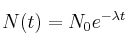 N(t) = N_0e^{-\lambda t}