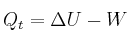 Q_t = \Delta U - W