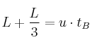 L + \frac{L}{3} = u\cdot t_B