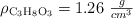 \rho_{\ce{C3H8O3}} = 1.26\ \textstyle{g\over cm^3}