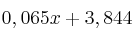 0,065x + 3,844