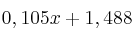 0,105x + 1,488