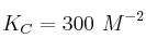 K_C = 300\ M^{-2}