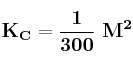 \bf K_C = \frac{1}{300}\ M^2