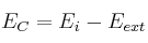 E_C = E_i - E_{ext}