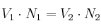 V_1\cdot N_1 = V_2\cdot N_2