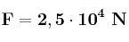 \bf F = 2,5\cdot 10^4\ N