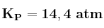 \bf K_P = 14,4\ atm