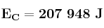 \bf E_C = 207\ 948\ J