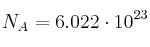 N_A = 6.022\cdot 10^{23}