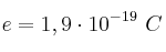 e = 1,9\cdot 10^{-19}\ C