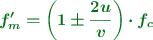\color[RGB]{2,112,20}{\bm{f^{\prime}_m = \left(1\pm \frac{2u}{v}\right)\cdot f_c}}