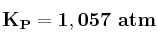 \bf K_P = 1,057\ atm