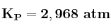 \bf K_P = 2,968\ atm