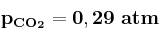 \bf p_{CO_2} = 0,29\ atm