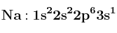 \bf Na: 1s^22s^22p^63s^1